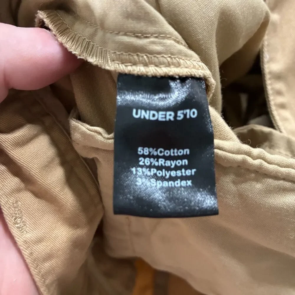 UNDER 510 Khaki Chino Pants Size 30x26 (32x26) Cotton Lycra Stretch Fit Men's